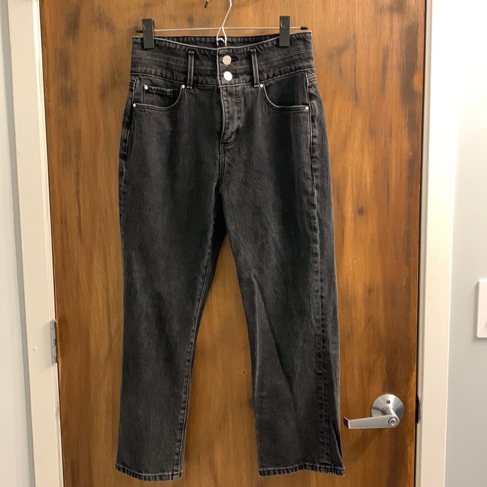 Dark straight leg jeans